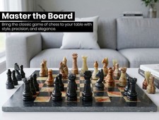 Elegant Green Onyx Chess Set