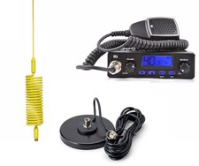 CB RADIO + CB ANTENA SPRINGER YELLOW + MAGNETIC BASE 27 mHz