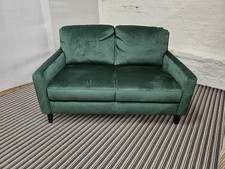 Halo 2 Seater Velvet Sofa, Malia Forest Green