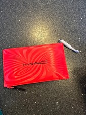 MAC Red Double Zip Makeup Bag
