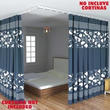 【No Curtains Included】Flexible Bendable Curved Ceiling Curtain Track (9.8ft)