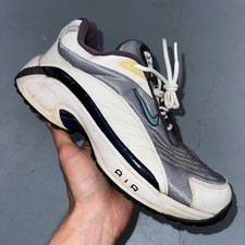 Vintage Nike Trainer Mens White Purple Size 10 USA Leather Sneaker 303901 Y2K