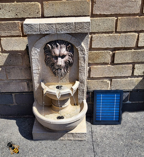 Lion head fountain solar water - solar,