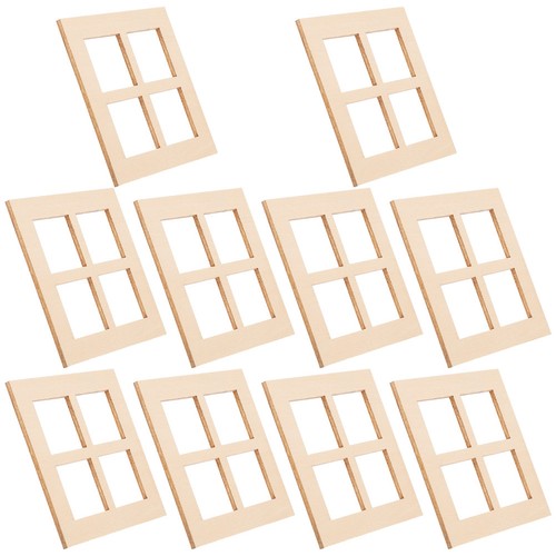 10pcs mini wooden window - 10pcs,