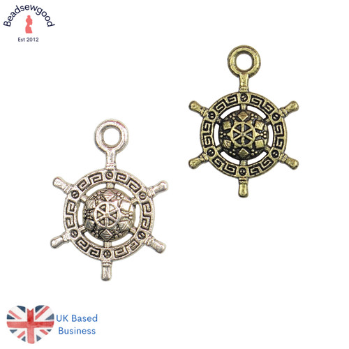 Ships wheel helm pendant - 10,