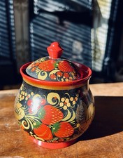 Hand-Painted Wooden Lidded