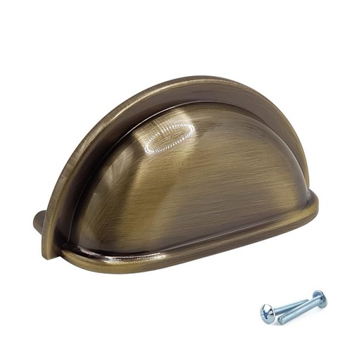 Antique brass cup pull handles - antique,