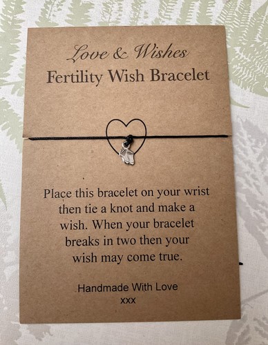 Fertility wish bracelet feet - wish, feet/