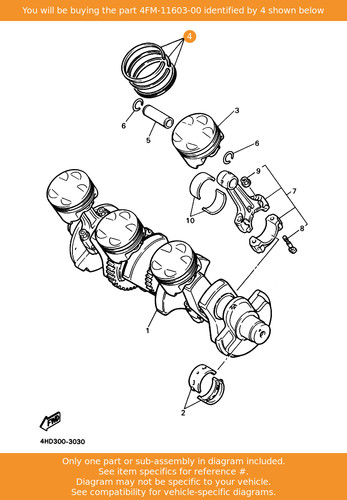 Yamaha piston ring set - set, (std)