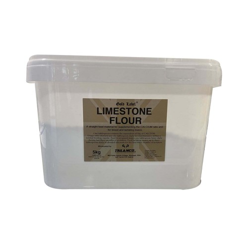 Gold label limestone flour - label,