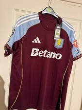 Aston Villa Home Shirt 25/26 Large BNWTOfficial Merchandise Premier League Badge