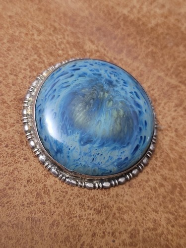 Ruskin pottery silver roundel - pottery,