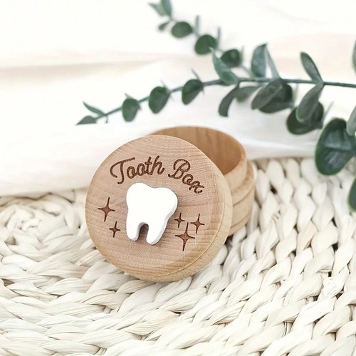 Wooden cute tooth fairy box - tooth,
