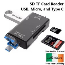 SD Card Reader Adapter to USB Micro USB Type C SD MicroSD with OTG