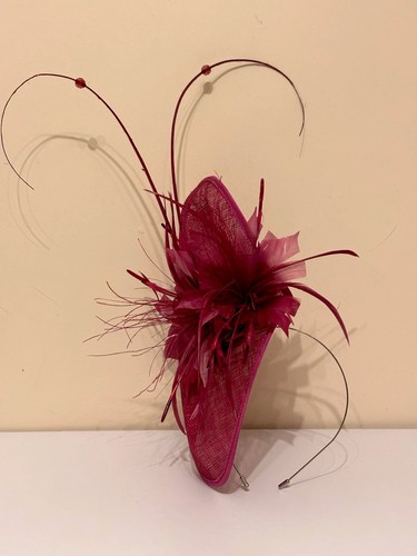 Burgundy sinamay mesh - sinamay,