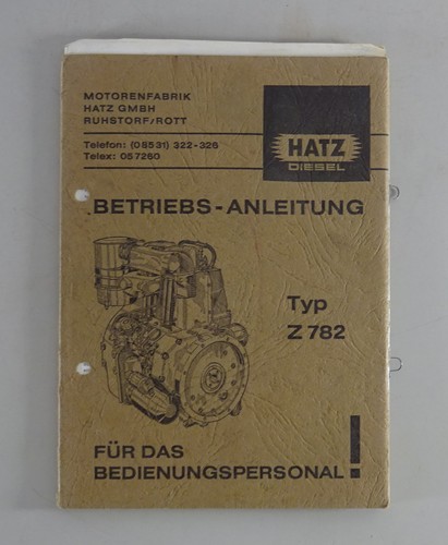 Hatz diesel engine operating - hatz,