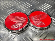 Honda Monkey Gorilla Z50 Z50J Monkeybike FUEL TANK EMBLEM 1PAIR Chrome Red 62mm.