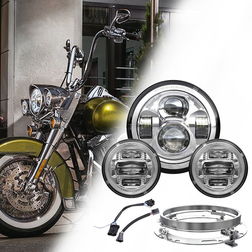 Chrome led headlights 4 5 - 7"led, +