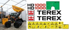 TEREX HD1000 DUMPER Decals / Stickers . Warning Stickers & Dash Sticker Included