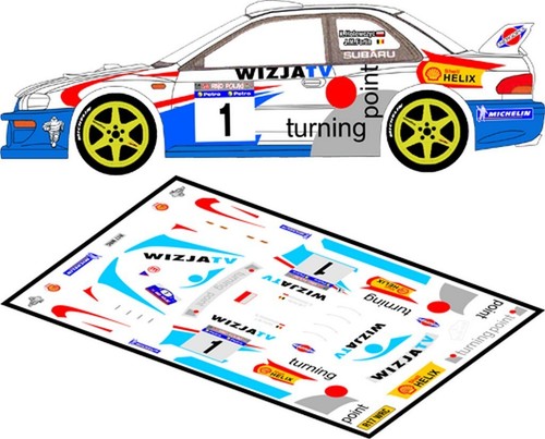 Decals subaru impreza wrc - 1/43,