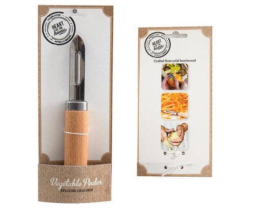 Wooden handle potato peeler - wooden,