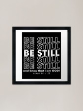 Be still - Christian religious