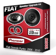 Fiat Grande Punto Front Door Speaker Pioneer car speakers + adapter pods 300W