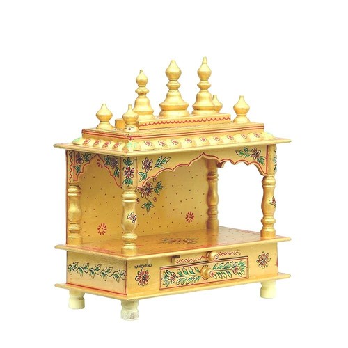 Wooden handcrafted home mandir - wooden,