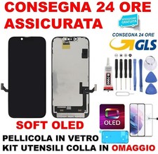 DISPLAY LCD SOFT OLED 120hz PER APPLE IPHONE 14 TOUCH SCREEN VETRO GX ORIGINALE