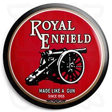 Royal Enfield - Made Like a Gun - 25mm Biker Button Badge, Fridge Magnet Option