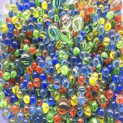 100 coloured glass marbles - 100,