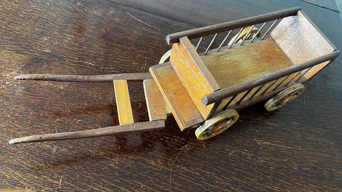 Vintage model cart wooden - vintage,