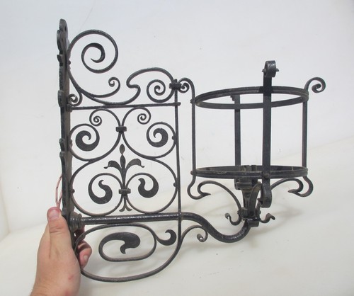 Victorian iron wall light - iron,