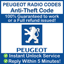 PEUGEOT RADIO CODE 207 104