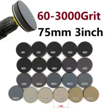 60-3000Grit 3inch Round Sandpaper Sanding Disc 75mm Wet & Dry Flocking Disc