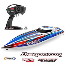 Traxxas TRX106064-4-Blue Disruptor Blue 26 Inch V-Hull Boat Self-Righting