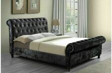 Sleigh Bed Frame Upholstered
