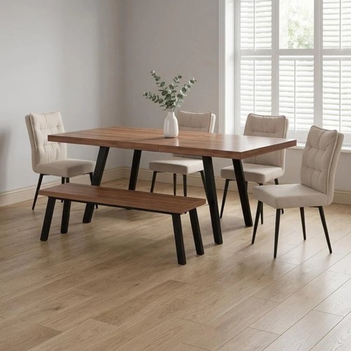 Extendable dining table - extendable, &