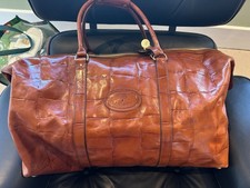 Classic Mulberry Leather Holdall Weekend Travel Bag