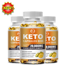 STRONG KETO DIET PILLS - FAST WEIGHT LOSS KETOSIS SLIMMING FAT BURNER 180 CAPS