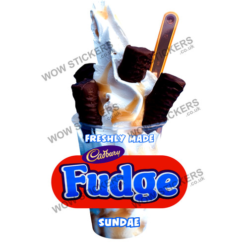 Ice cream van sticker - , fudge