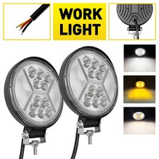 2X 4" Inch LED Work Light Combo Spot Flood Off Road Driving Amber DRL Fog Lamp