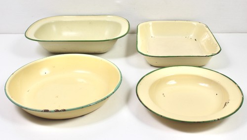 1950s green rim enamelware - rim,