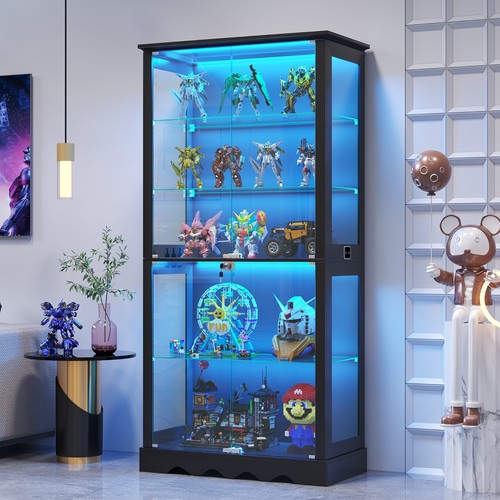 Glass display cabinet with - glass,
