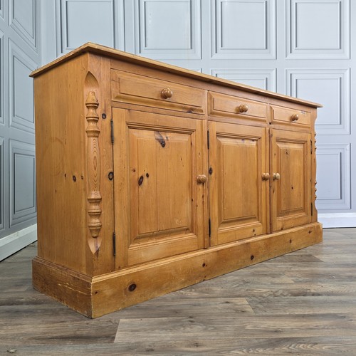 Vintage wooden pine sideboard - vintage,