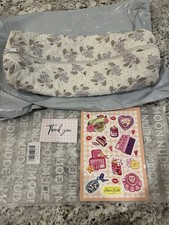 Brand New Moon Nude Handmade Lilac Floral HAIR TOOL BAG