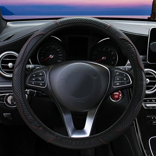 Black leather car - car, steering