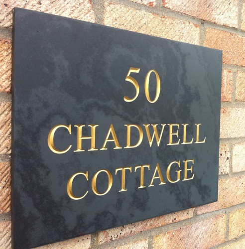 Large slate house name - slate, sign