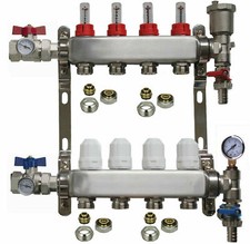 MANIFOLD FOR UNDERFLOOR HEATING 2-12 PORT Stainless Steel Manifold 