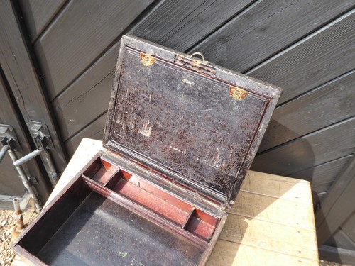 Antique wooden writing box - antique,